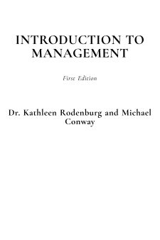 Introduction to Management book cover