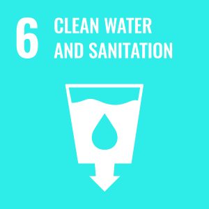 Logo for Sustainable Development Goal 6 which is focused on clean water and sanitation