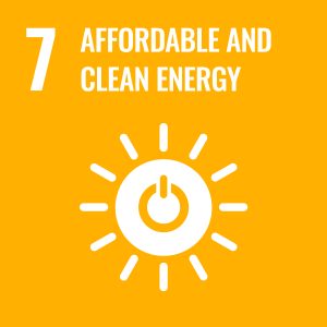 Logo for sustainable development goal 7 which is focused on affordable and clean energy