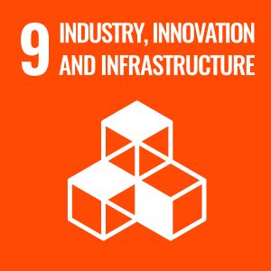 Logo for sustainable development goal 9 which is focused on industry, innovation, and infrastructure